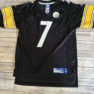 BEN ROETHLISBERGER #7 Pittsburg Steelers REEBOK Nylon Jersey Youth Large 14-16